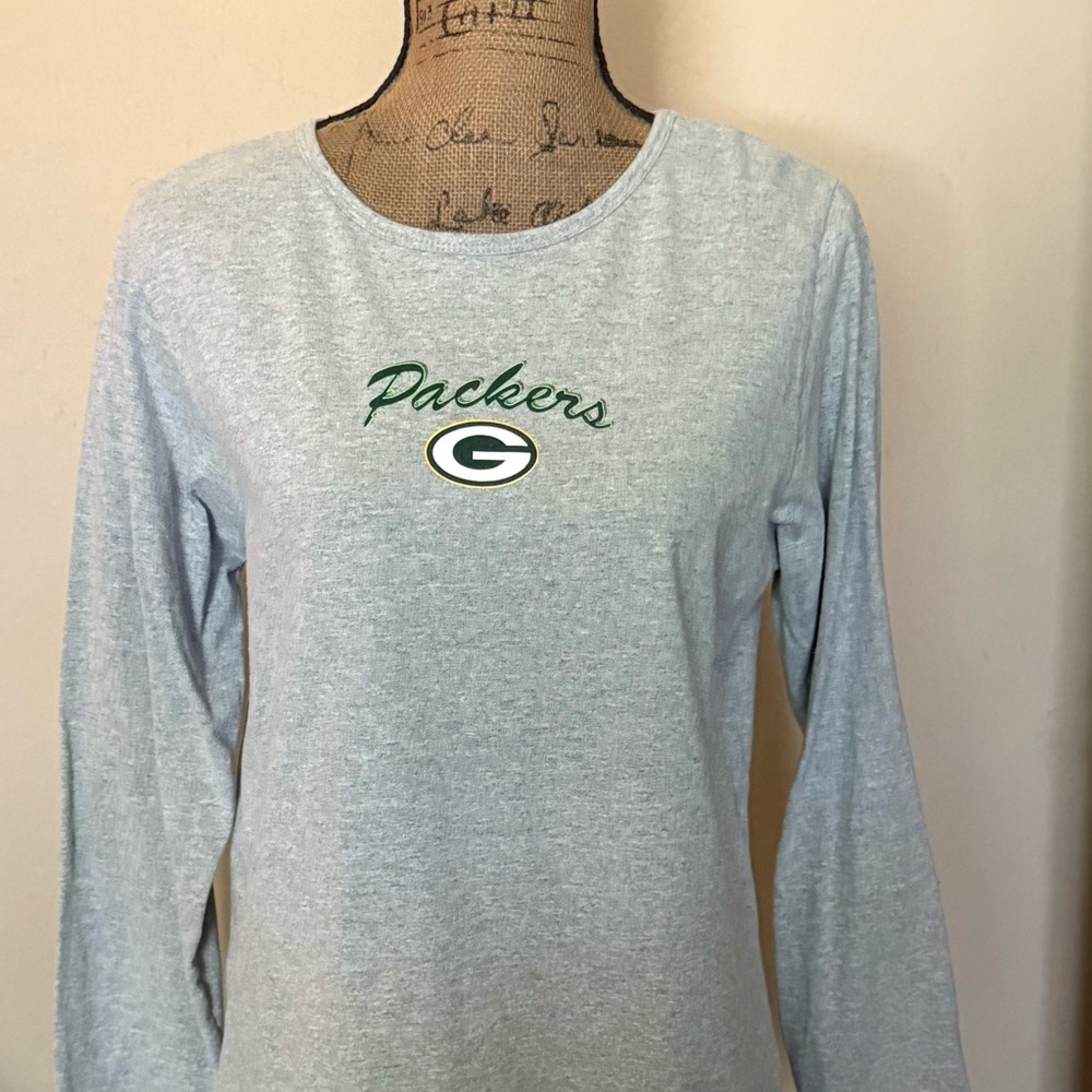Green Bay Packers Gray Long Sleeve Shirt